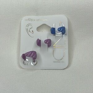 Icing Ear Cuff Set Lavender / Blue